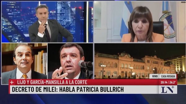 Patricia Bullrich verteidigt Mileis Dekret – Politischer Eklat in Argentinien!