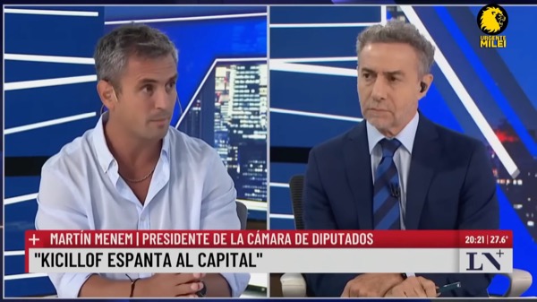 Martín Menem kontert Kicillof und verteidigt das FMI-Abkommen