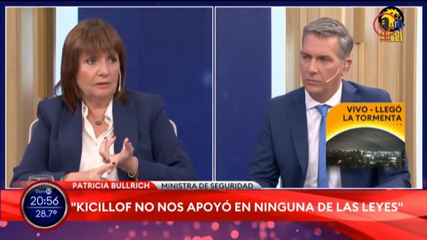 Bullrich verteidigt Adorni & rechnet mit Kicillof ab: „Kein Platz für Kriminelle!“